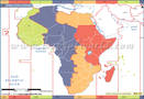 Mapa do fuso horário de África