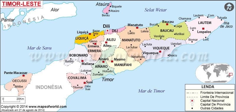 Timor Leste Mapa