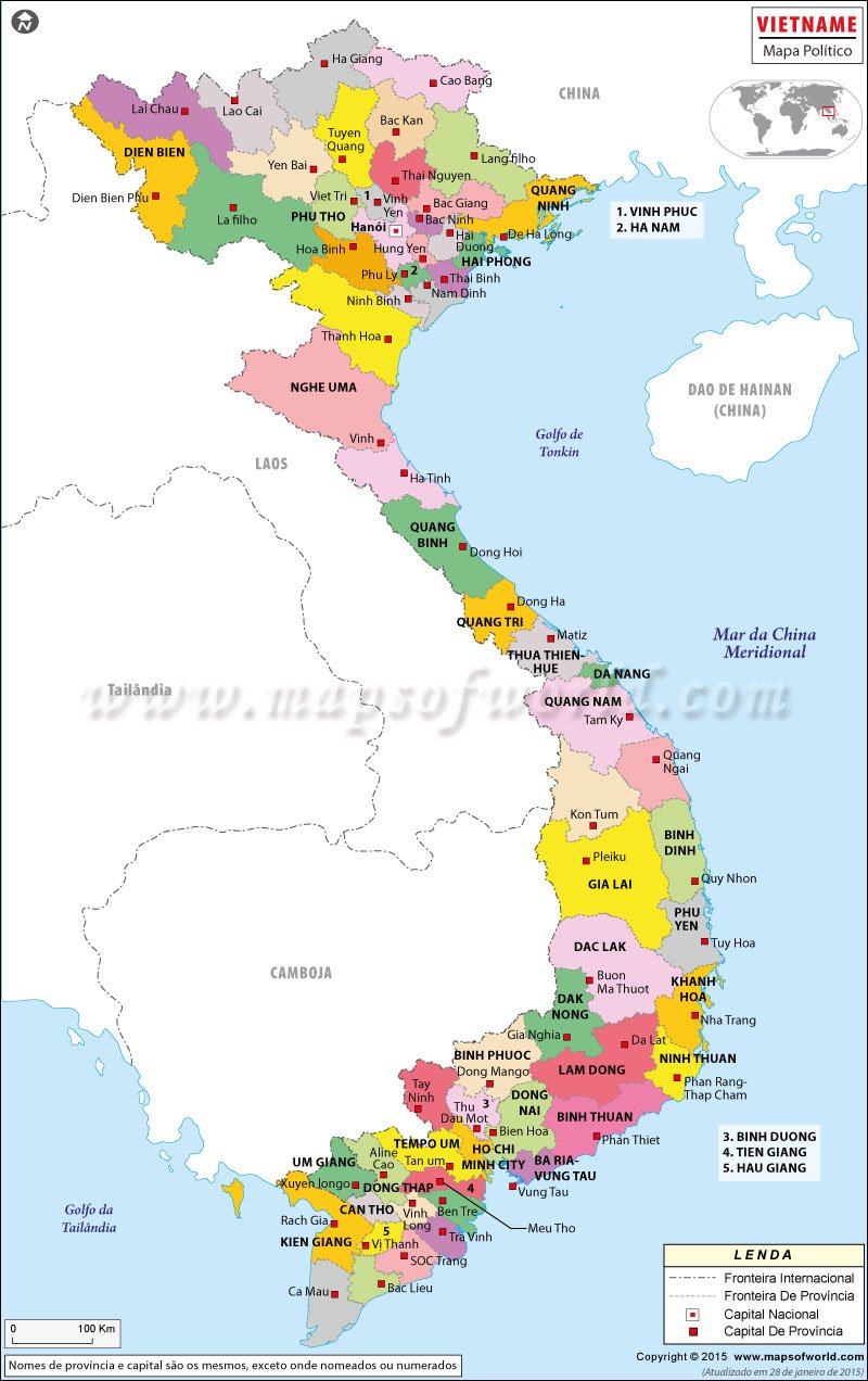 Vietnam Mapa